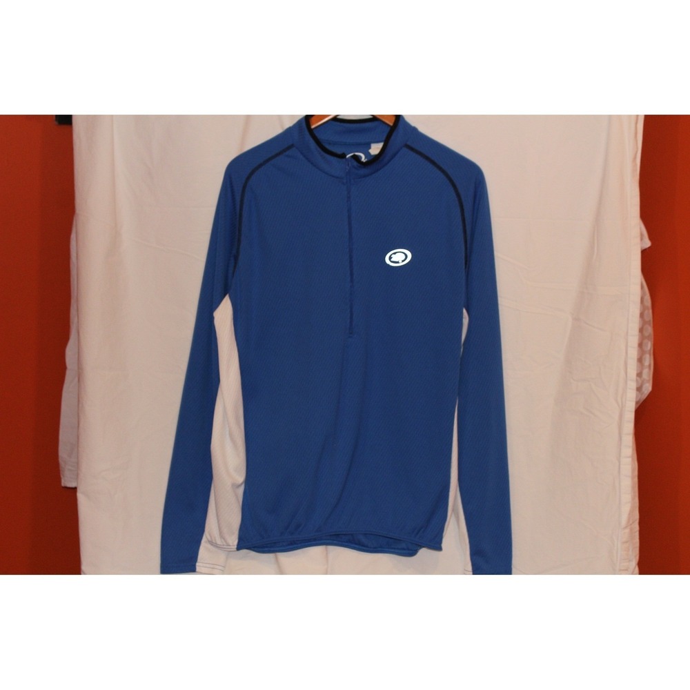 Performance Mens XL Blue Long Sleeve 1/4 Zip Cycling Jersey